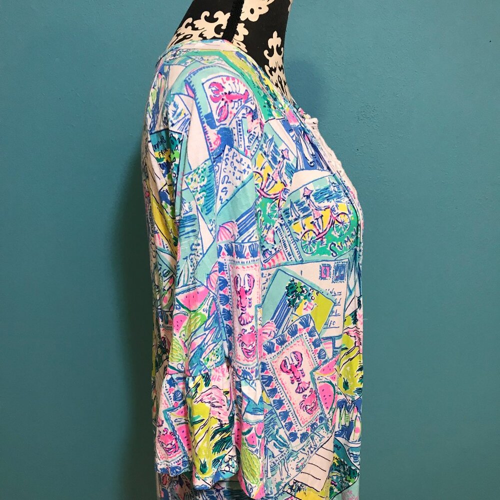 Lilly Pulitzer Wish You Were Here Crochet Print Woman's Dress Size Medium M 2020 - Picture 6 of 13